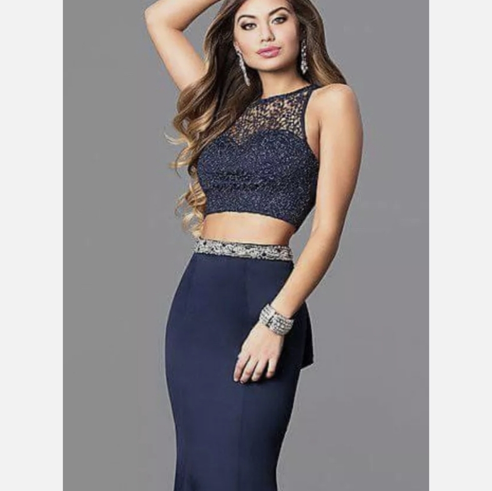 Sequin hearts 2 piece dress